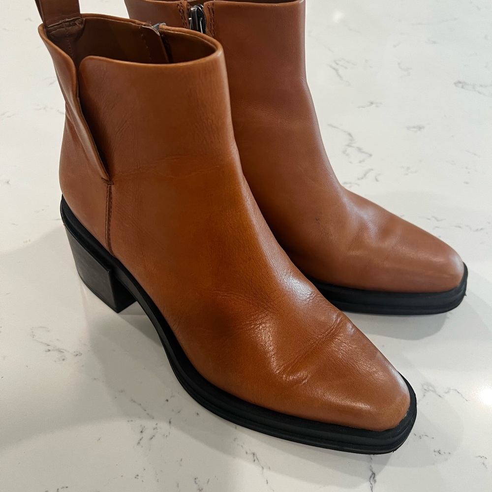 Brown Leather Ankle Booties